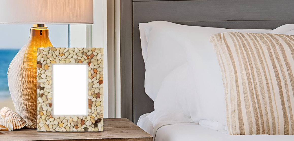 Bali Pebbles Pic Frame by the Sea